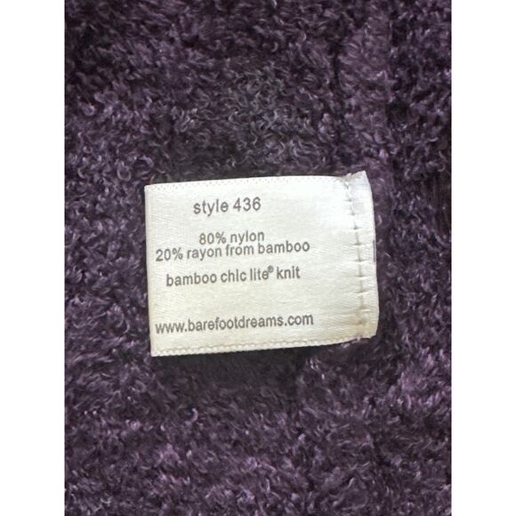 Barefoot Dreams Bamboo Chic Lite Waterfall Open Cardigan S/M Purple Ultra Soft - Picture 7 of 12